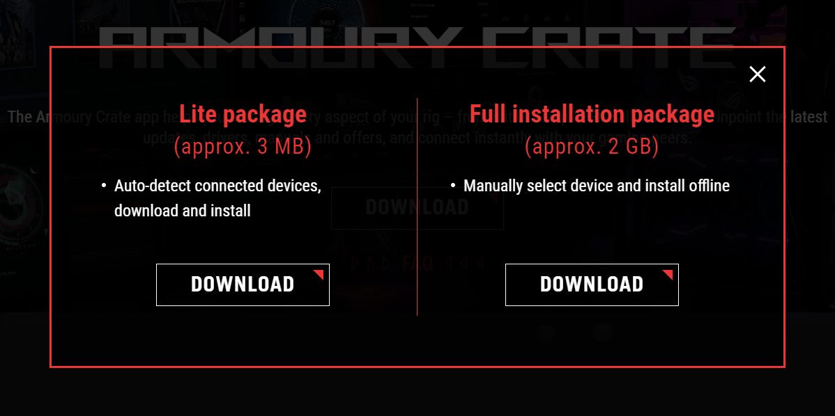 asus armoury crate file folder location