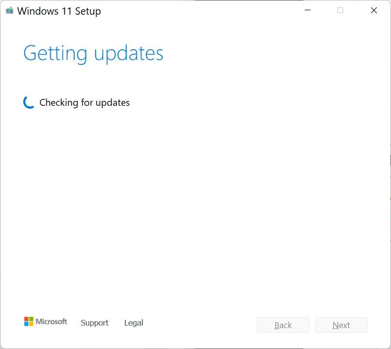 windows 11 installation assistant getting updates