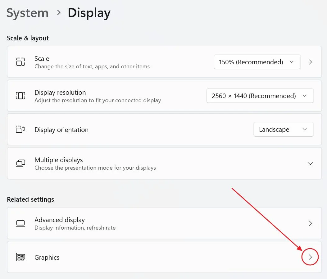 windows 11 settings graphics