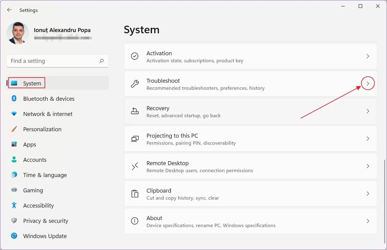 definições do windows resolução de problemas do sistema