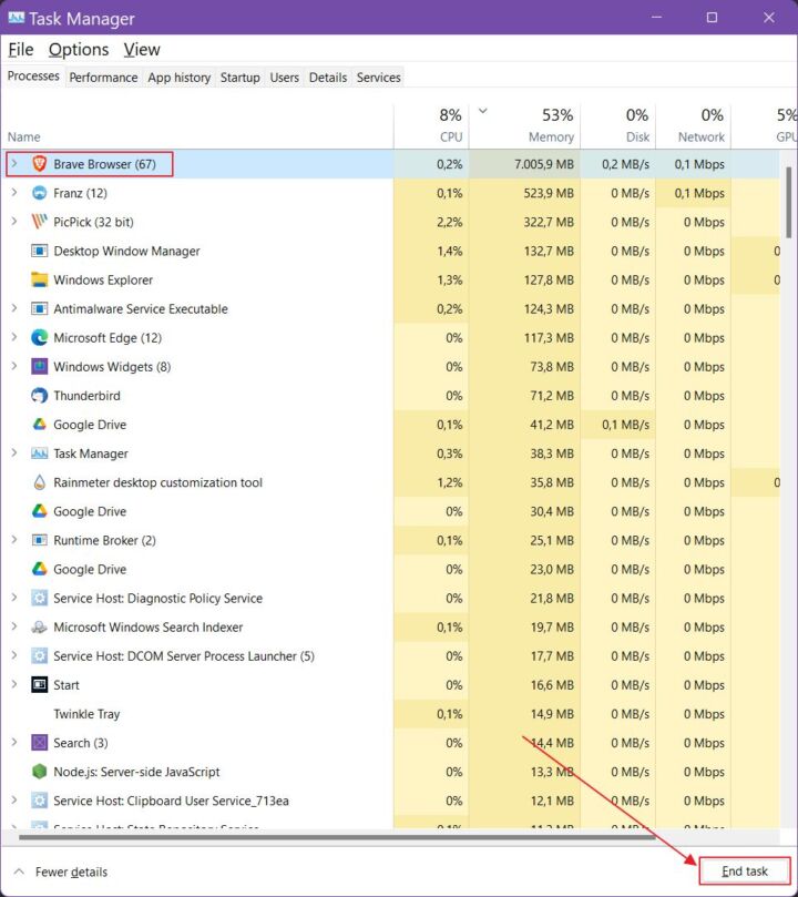 How to Check Memory Usage in Windows with Task Manager