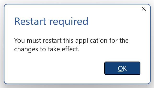 microsoft office application restart required