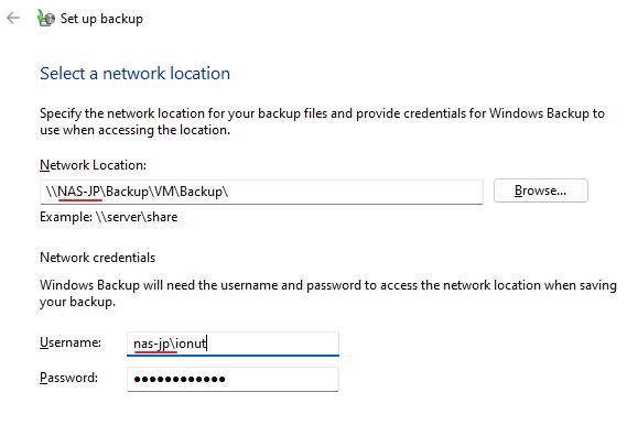 windows backup netzwerkstandort endgültige einstellungen