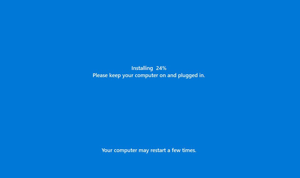 windows recovery installing