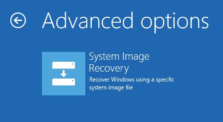 imagen del sistema de recuperación de windows