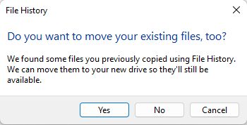 file history do you want to move existing files