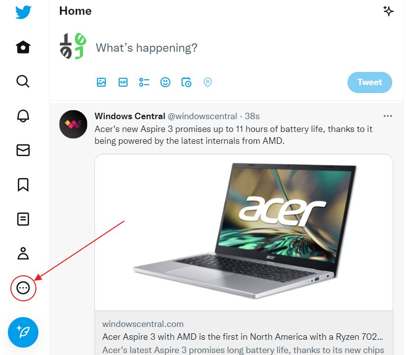 twitter three dot menu