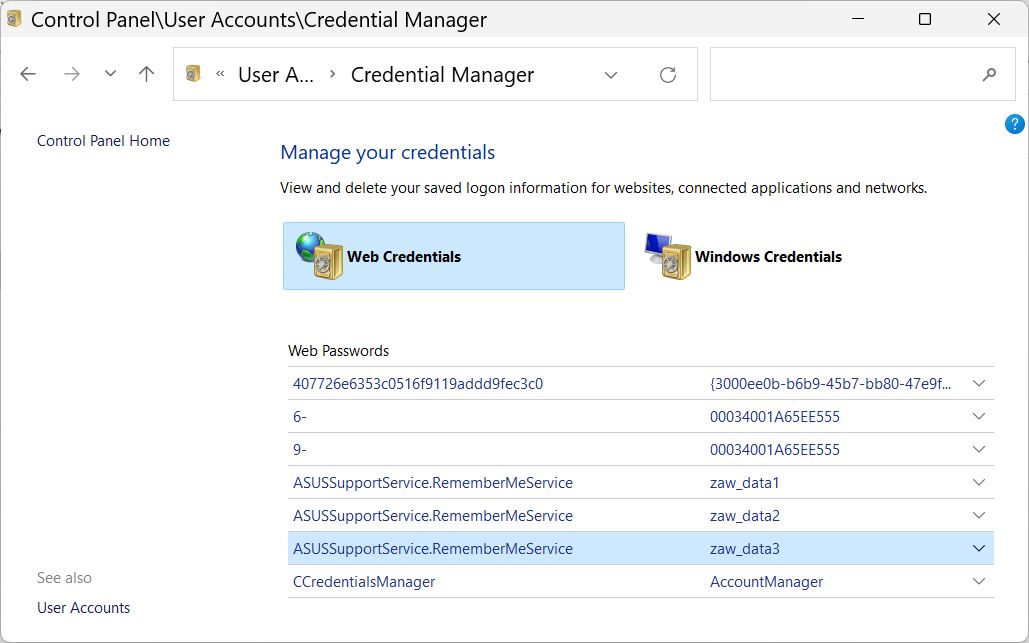 What is Windows Credential Manager? Add, Edit, Save, Restore Your Passwords