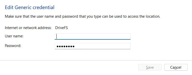 windows credential manager edit password details