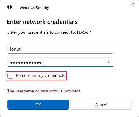 windows security enter network credentials