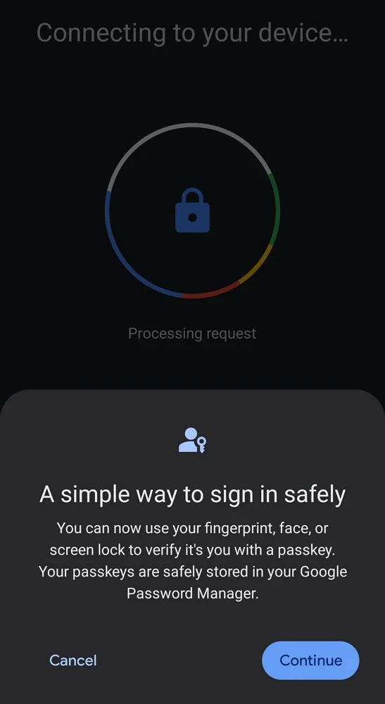 microsoft account android phone set as security key
