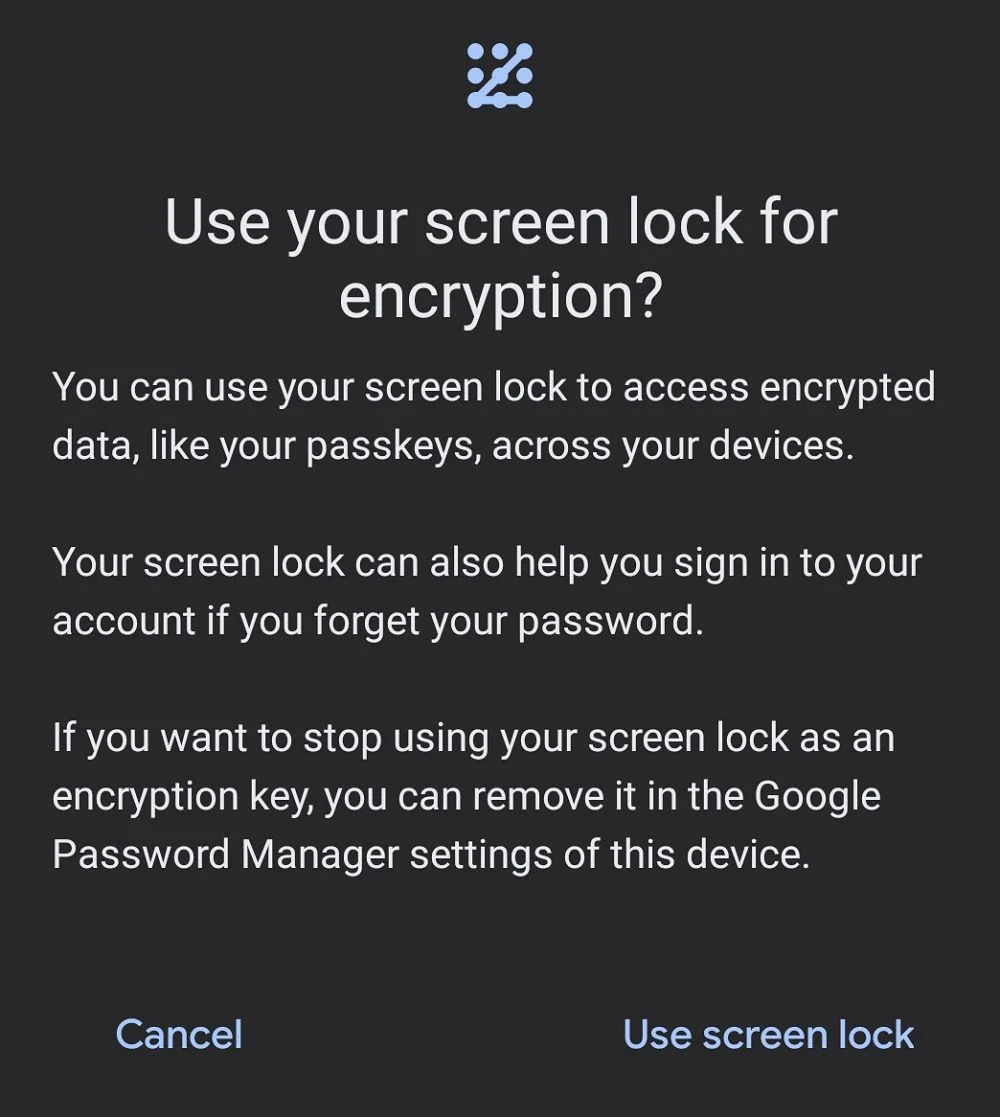 microsoft account android phone use screen lock for encryption
