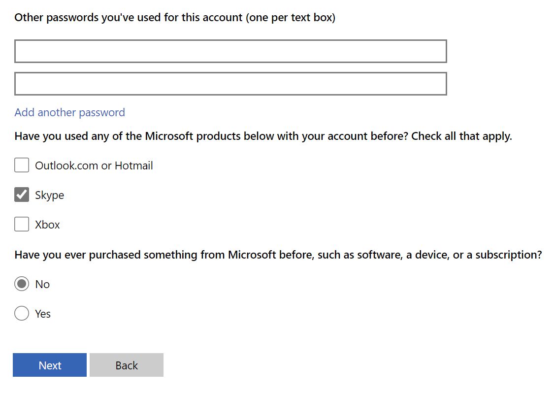 microsoft account recovery for 2