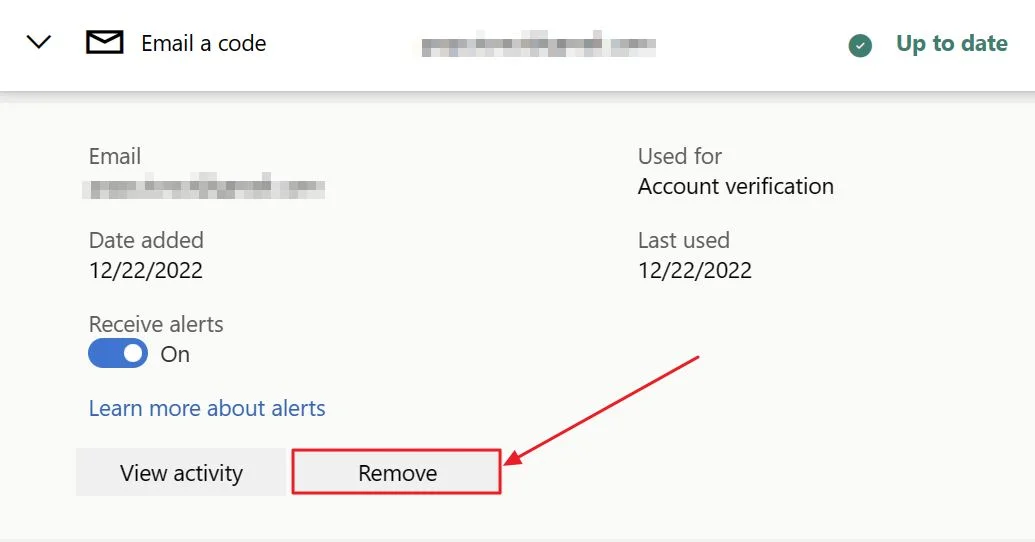 microsoft account remove alternate email sign in