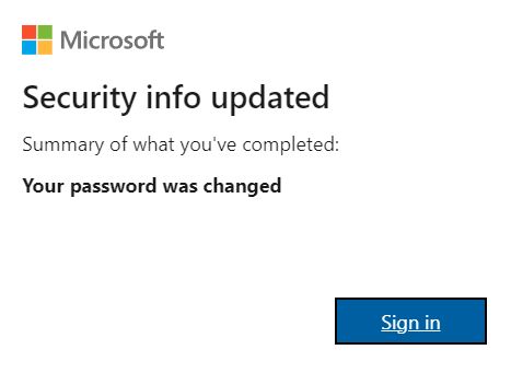 microsoft account website security info updated