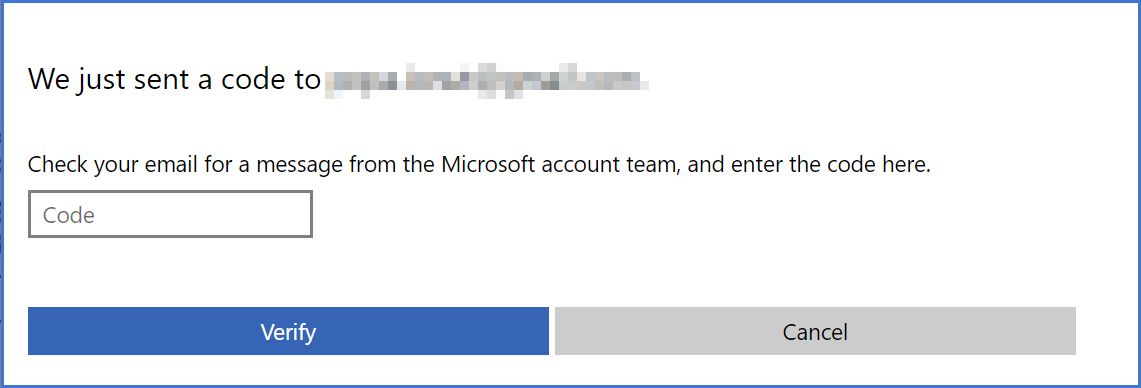 microsoft wir haben gerade einen Code an