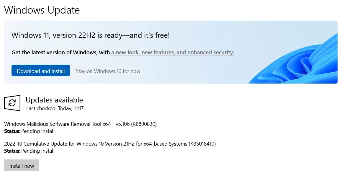 windows update windows 11 upgrade baner