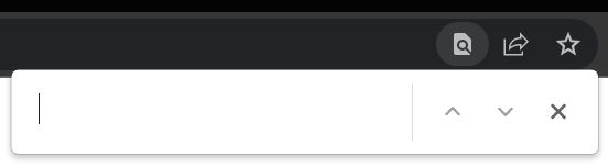 chrome search in current page