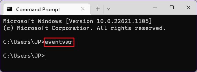 event viewer cmd command prompt