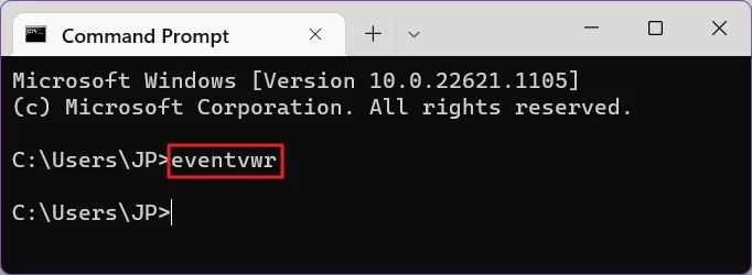 event viewer cmd command prompt
