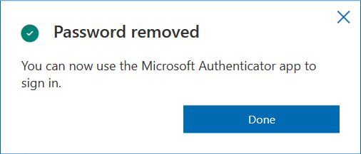 microsoft account password removed