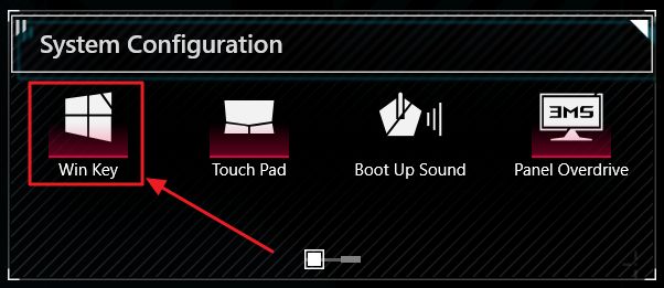 armoury crate disable win keys toggle