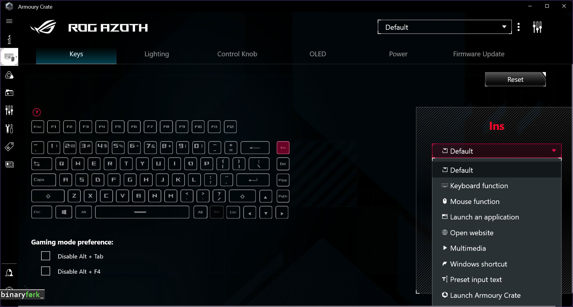 asus armoury crate remap keys