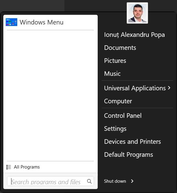 start11 windows 7 style start menu