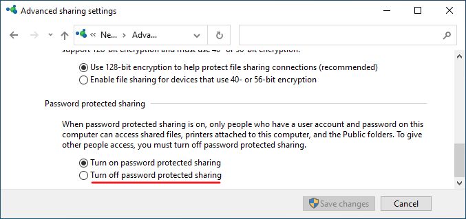 panel de control cambiar la configuración avanzada del uso compartido desactivar el uso compartido protegido por contraseña
