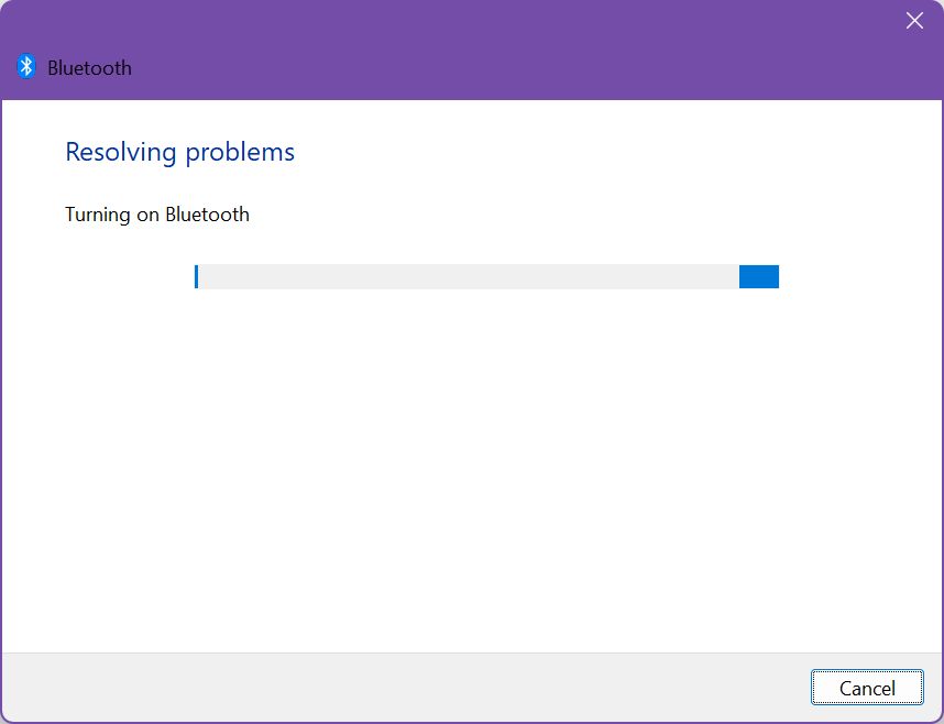windows bluetooth troubleshooter resolving problems