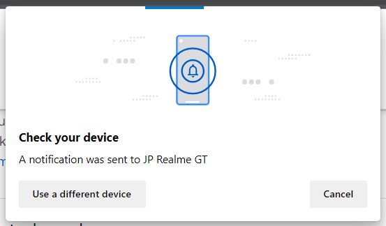 google passkey notification sent to another device