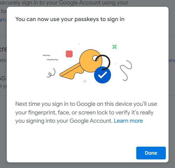 google you can now use your passkeys