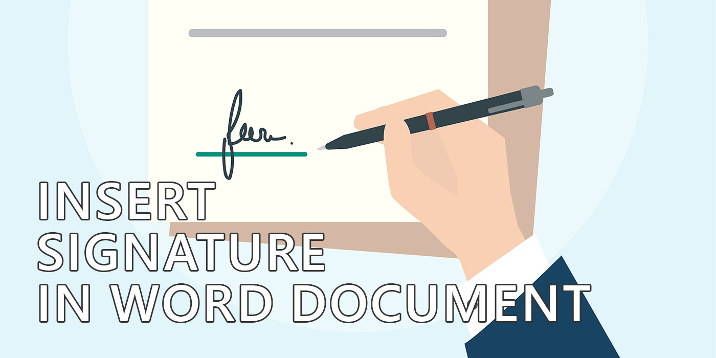 insert signature in word document