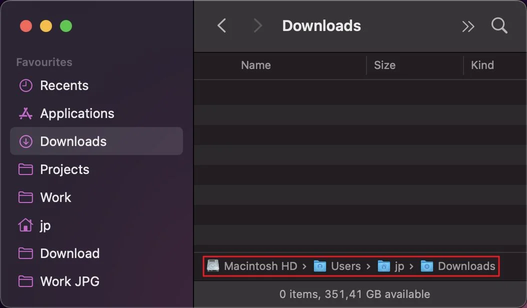 macs os finder 下载文件夹路径