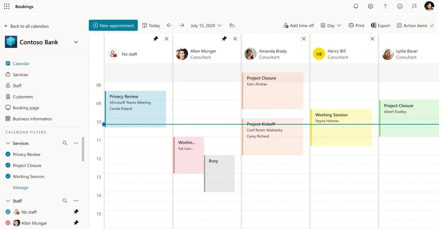 microsoft bookings