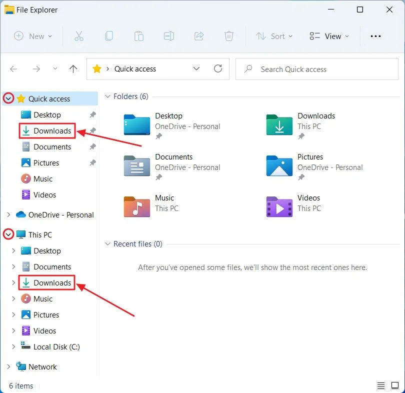 windows 文件资源管理器下载文件夹