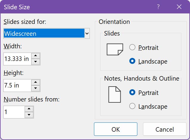 powerpoint custom slide size