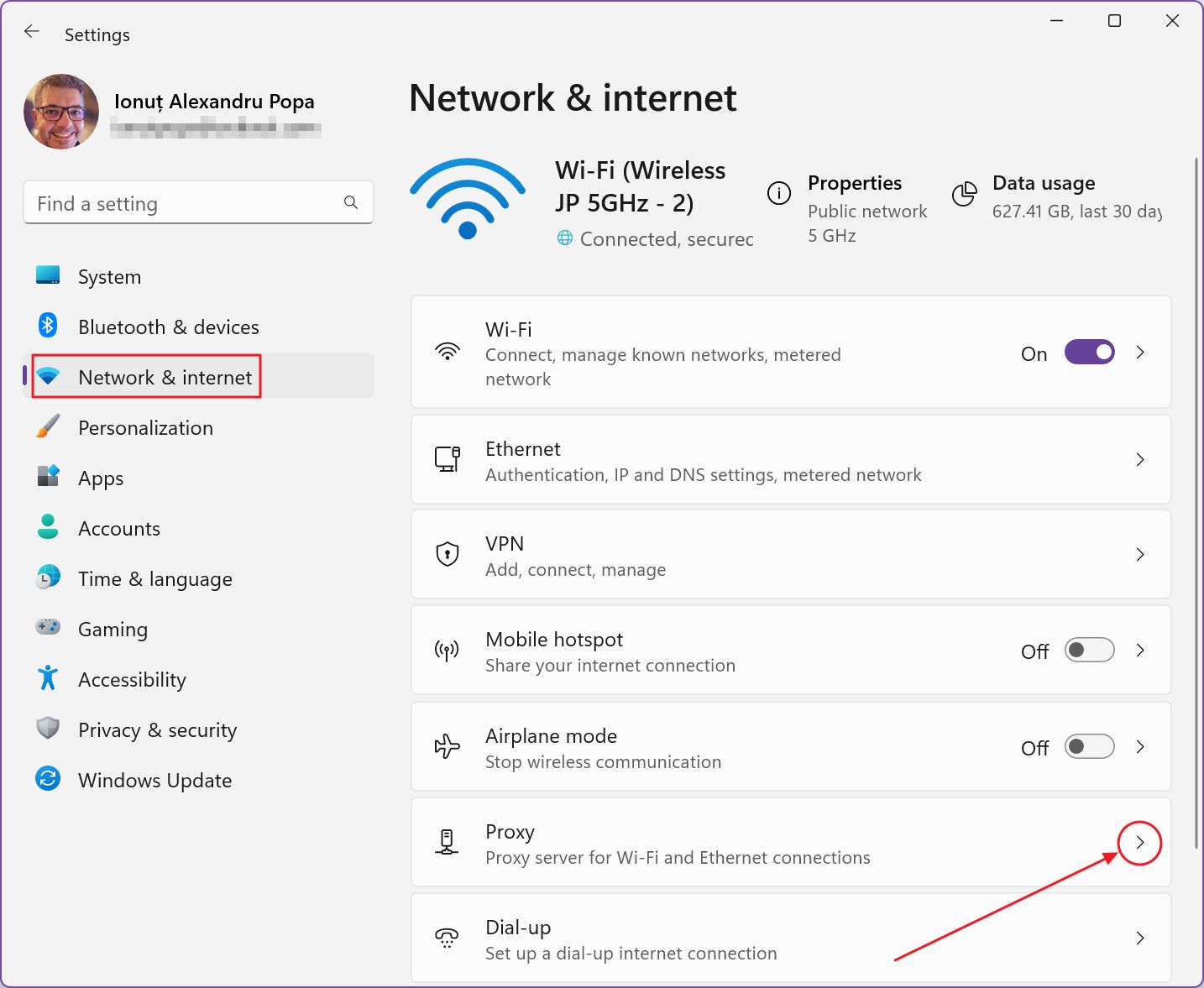 windows 11 settings network internet proxy