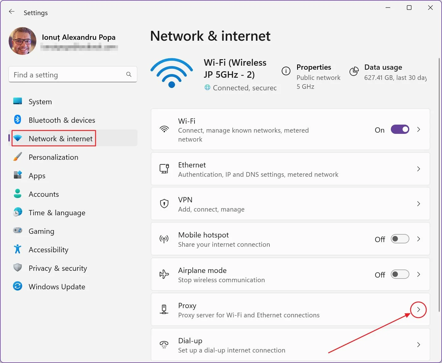 windows 11 settings network internet proxy