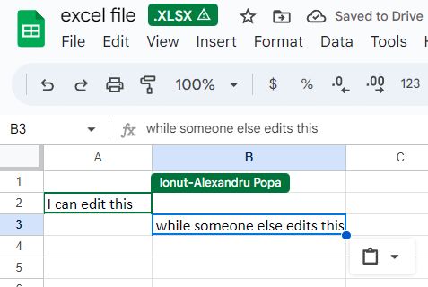 collaboration de fichiers excel dans google sheets