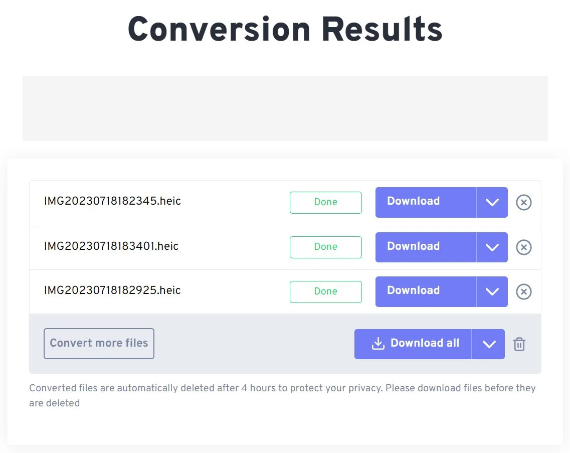 freeconvert conversion results