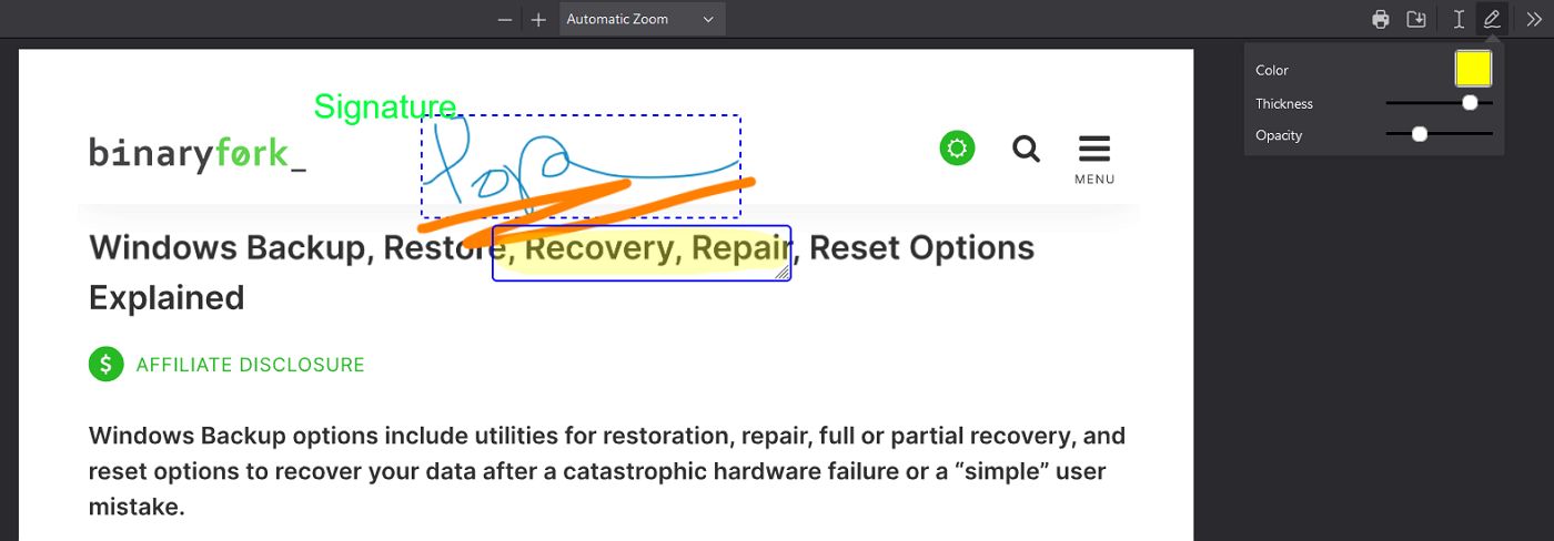 Firefox 浏览器签署和注释 PDF 文档