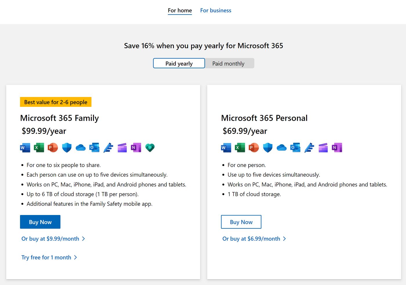 microsoft 365 family und personal plans