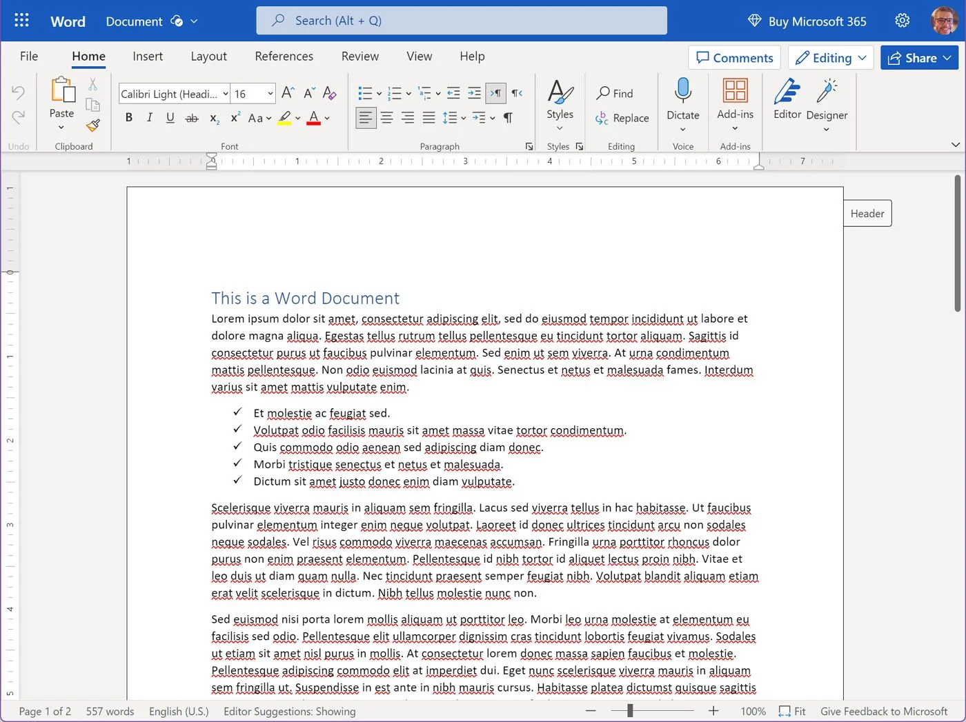 microsoft word 365 edit document online