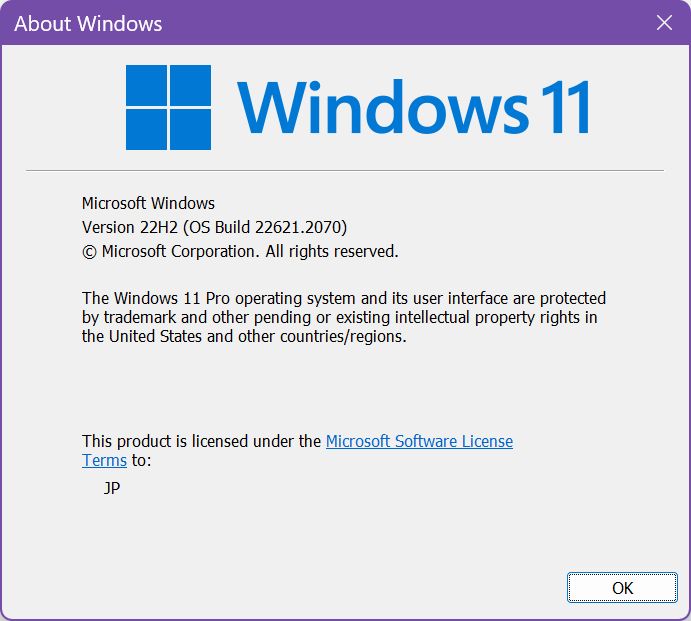 windows 11 winver 22h2