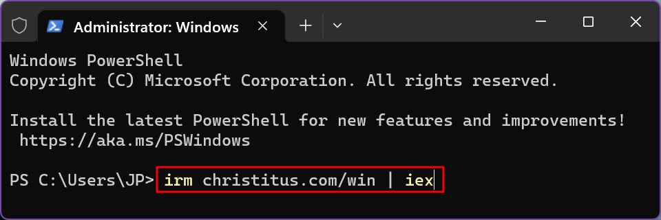 lança o debloater do windows a partir do terminal ou do powershell