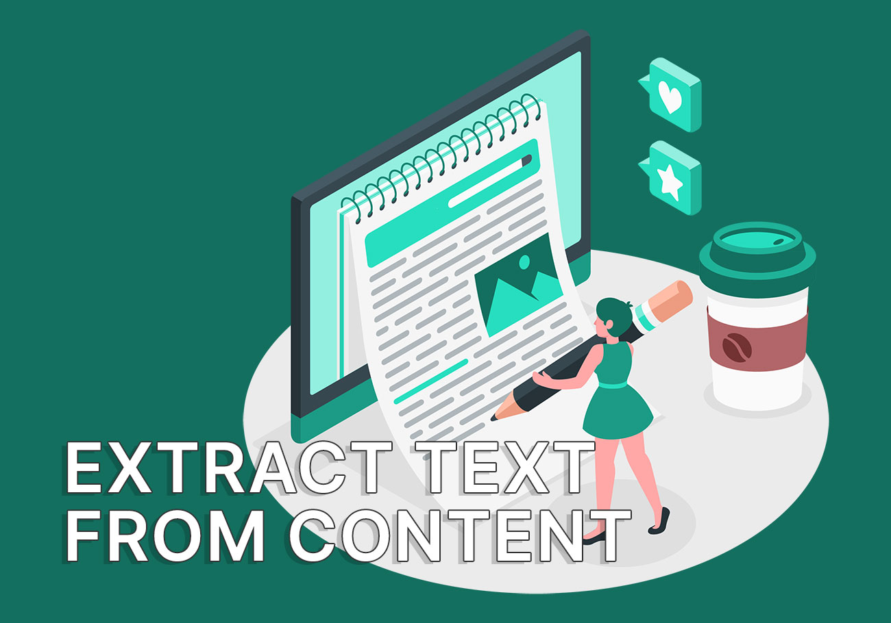 how to extract text from content on screen