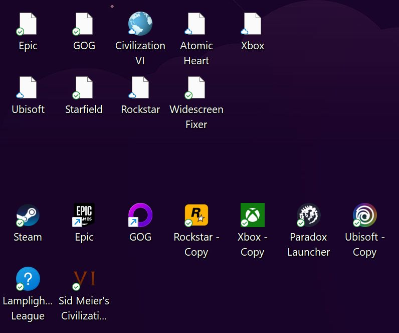 windows desktop icons doubled after sync