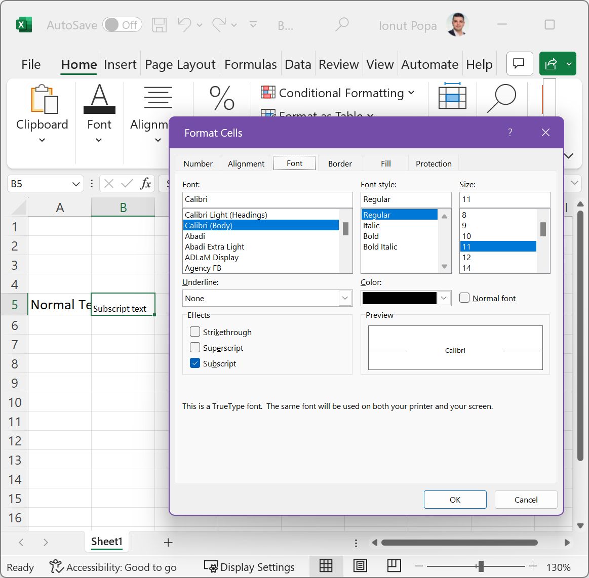 excel format zellen schriftstil eigenschaften tiefgestellt