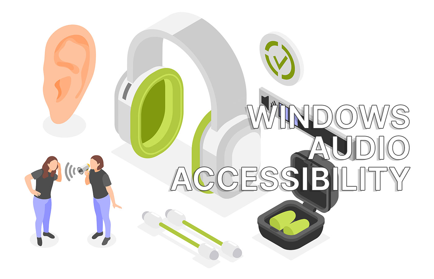 windows accessibility settings audio options